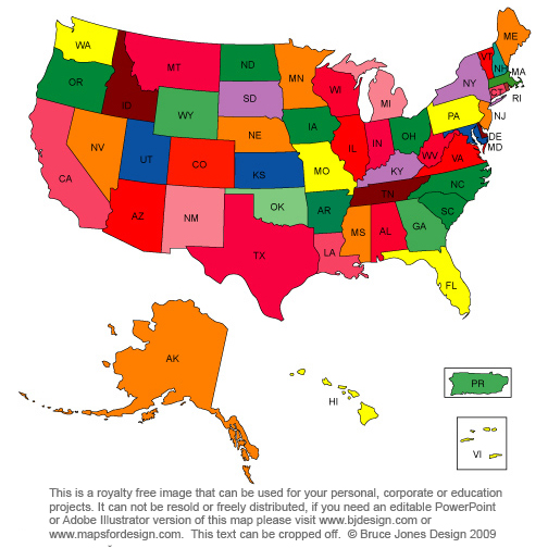 Detail Free Downloadable Us Map Nomer 9