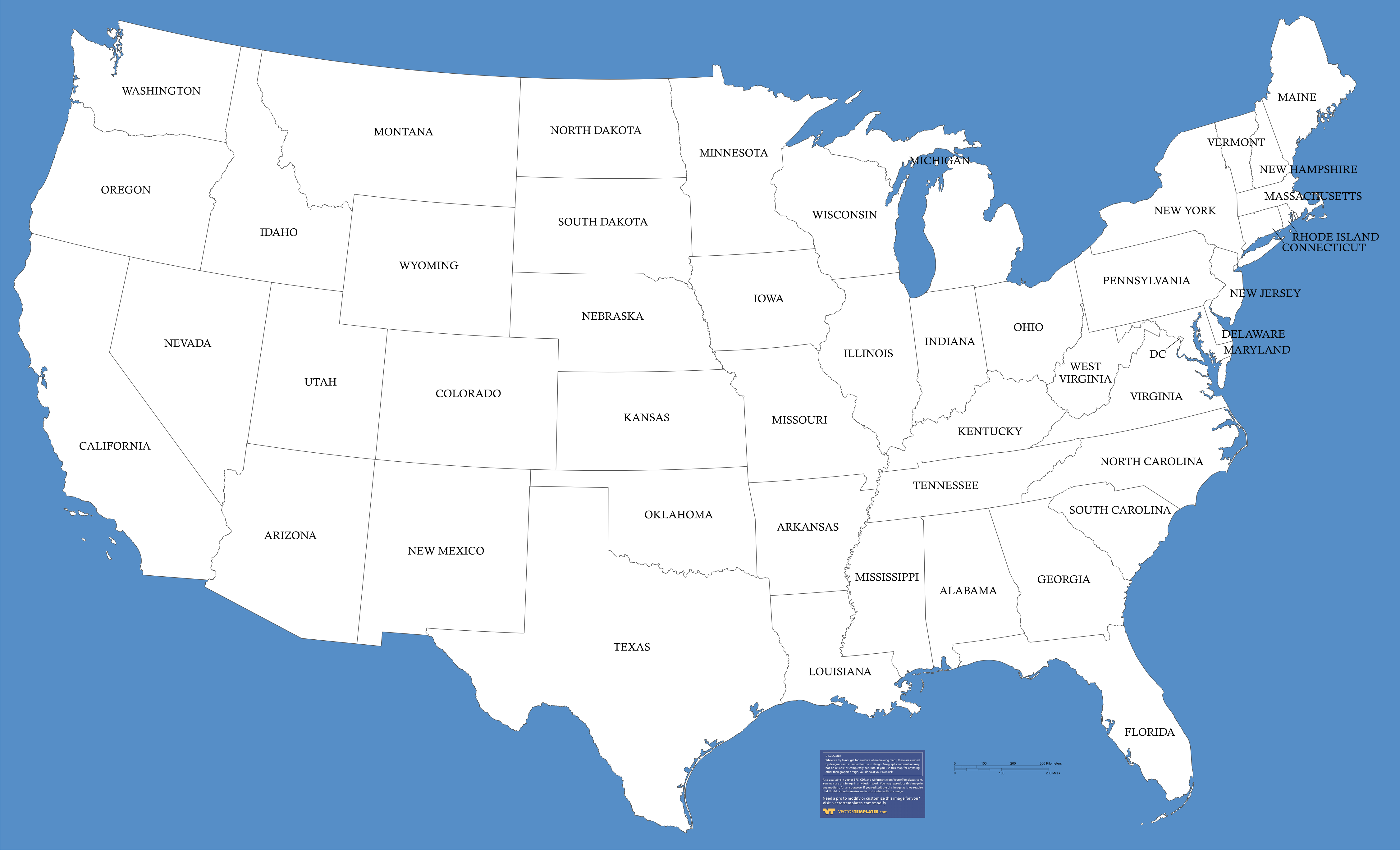 Detail Free Downloadable Us Maps Nomer 7