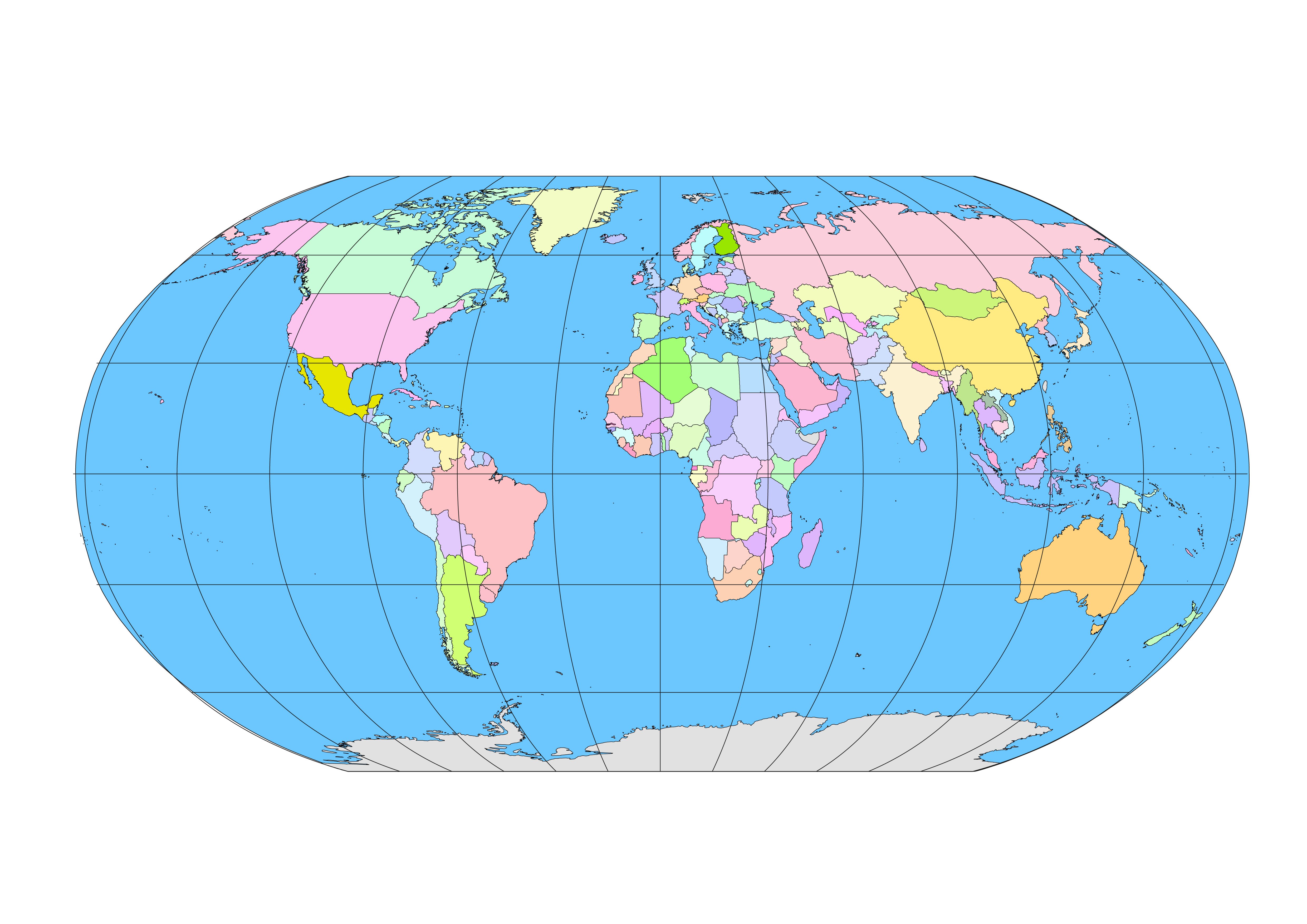 Detail Free Downloadable World Map Nomer 36