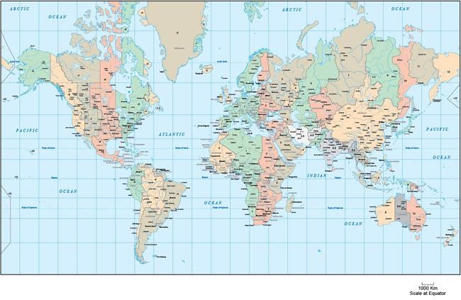 Detail Free Downloadable World Map Nomer 10