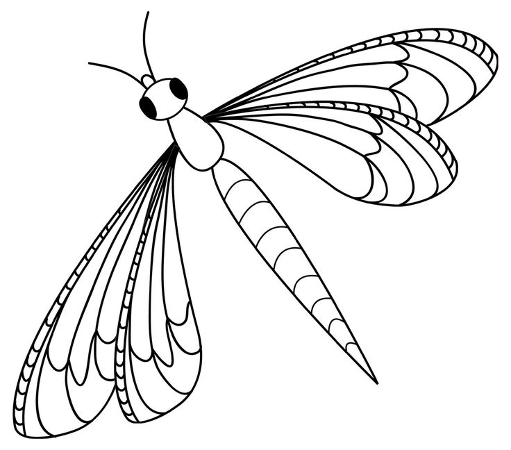 Detail Free Dragonfly Clipart Black And White Nomer 3