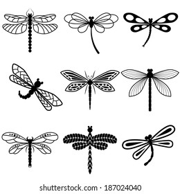 Detail Free Dragonfly Clipart Black And White Nomer 23