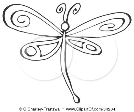 Detail Free Dragonfly Clipart Black And White Nomer 33