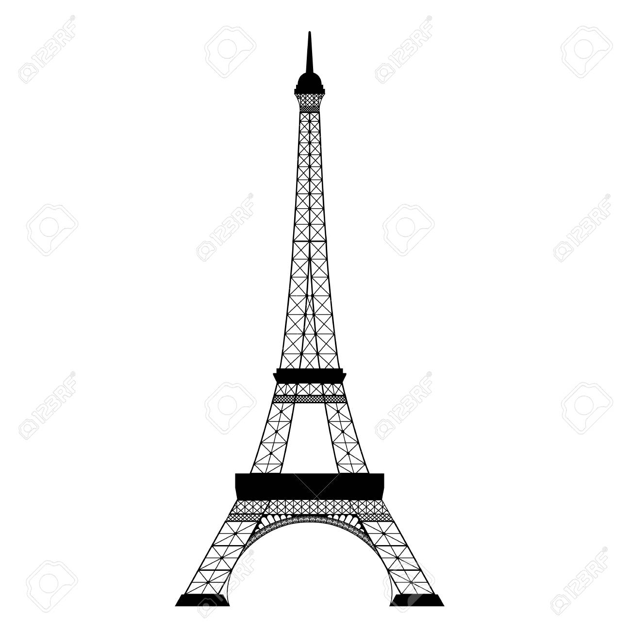 Detail Free Eiffel Tower Vector Nomer 10