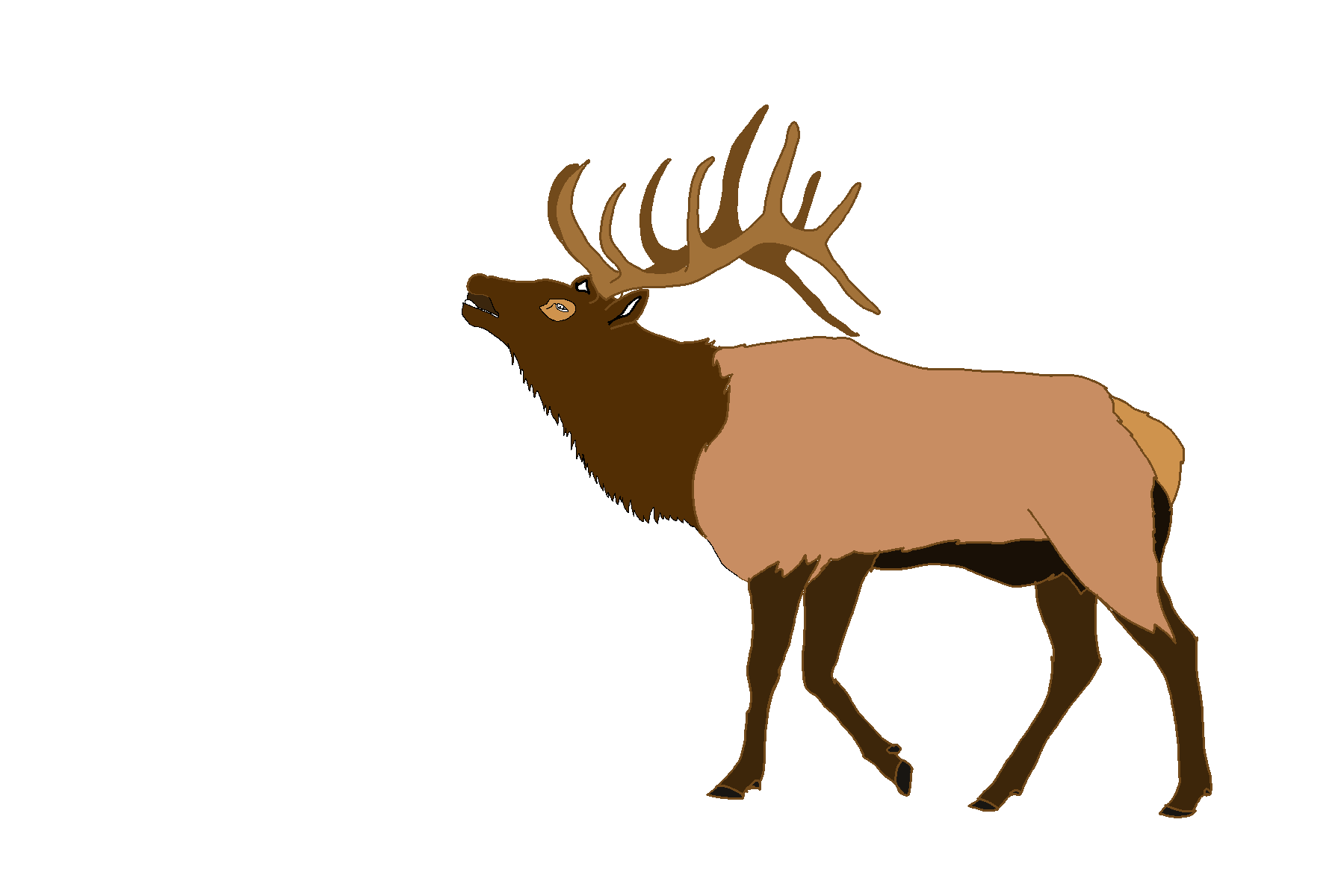 Detail Free Elk Clip Art Nomer 12