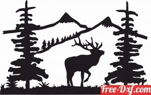 Detail Free Elk Clip Art Nomer 21