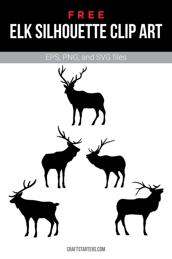 Detail Free Elk Clip Art Nomer 31