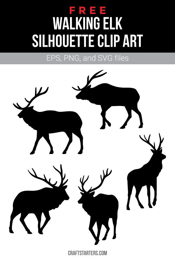 Detail Free Elk Clip Art Nomer 45