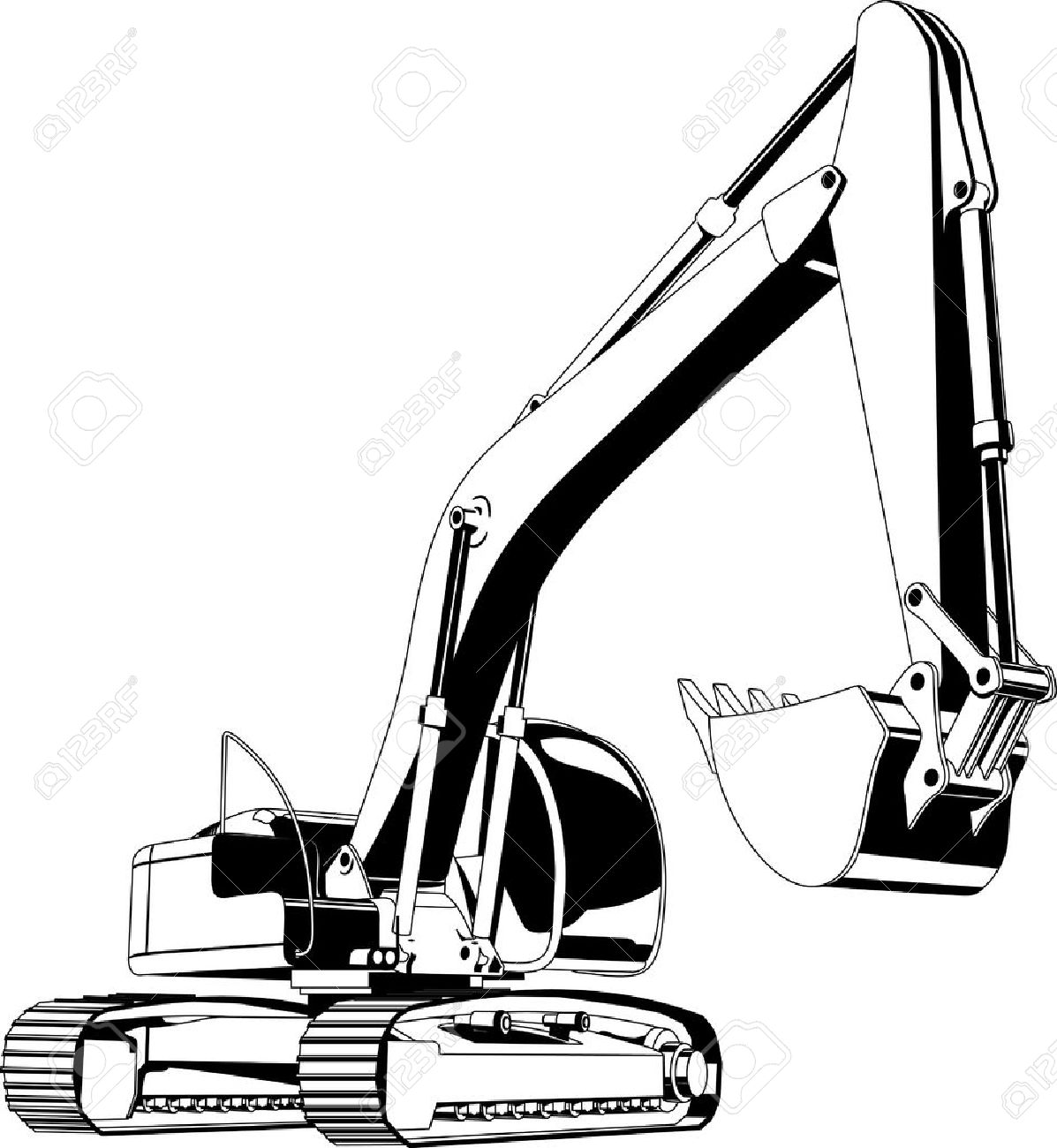 Detail Free Excavator Clipart Nomer 50