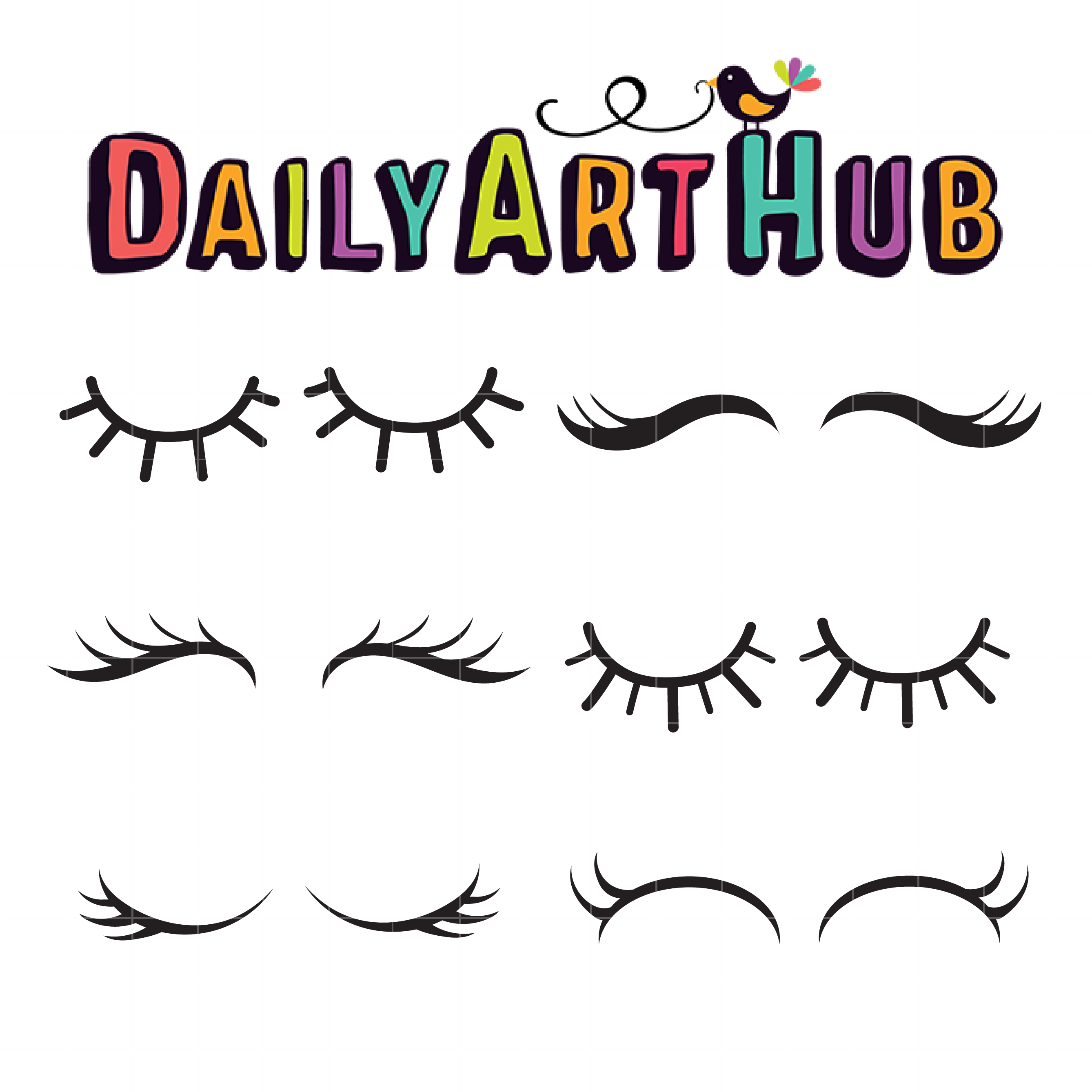 Detail Free Eyelashes Clipart Nomer 44