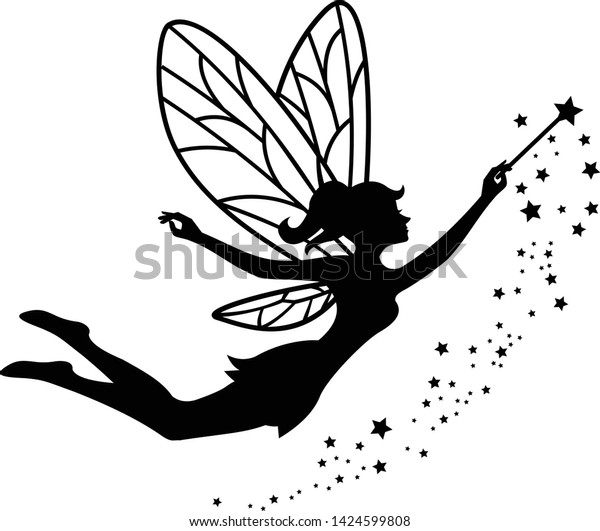 Detail Free Fairy Silhouette Clip Art Nomer 18