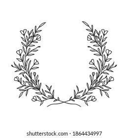 Detail Free Flower Wreath Clipart Nomer 13