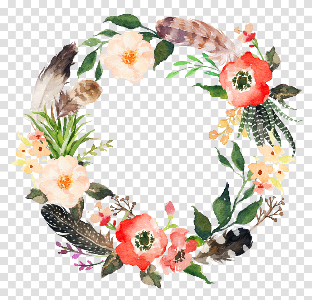 Detail Free Flower Wreath Clipart Nomer 24