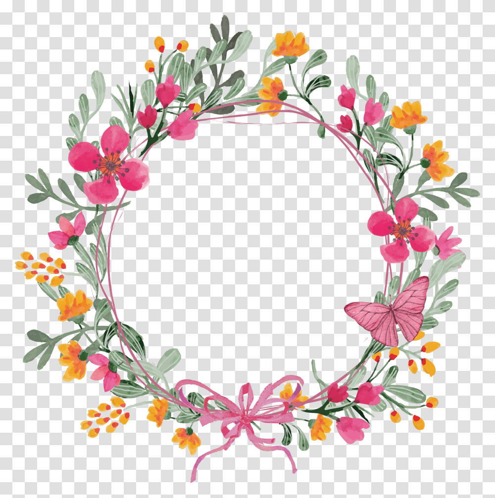 Detail Free Flower Wreath Clipart Nomer 7