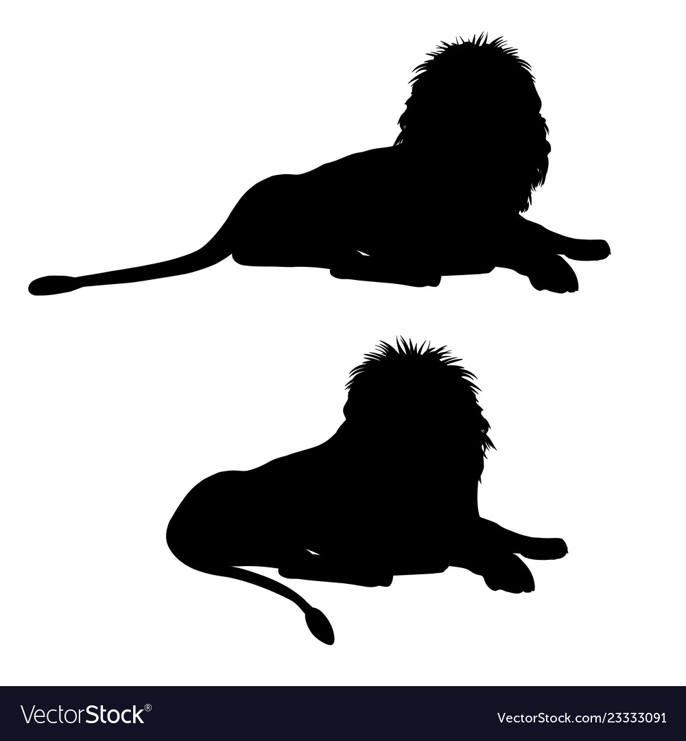 Detail Lion Silhouette Vector Nomer 12