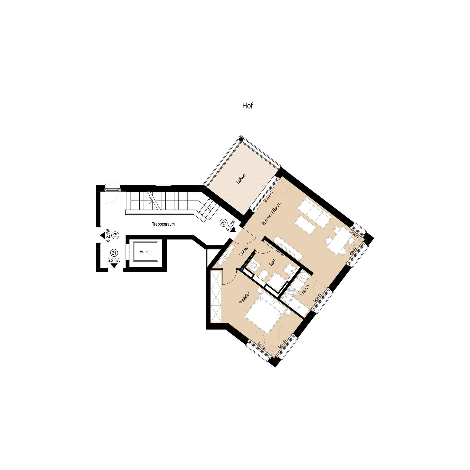 Detail Split Level Wohnung Nomer 13