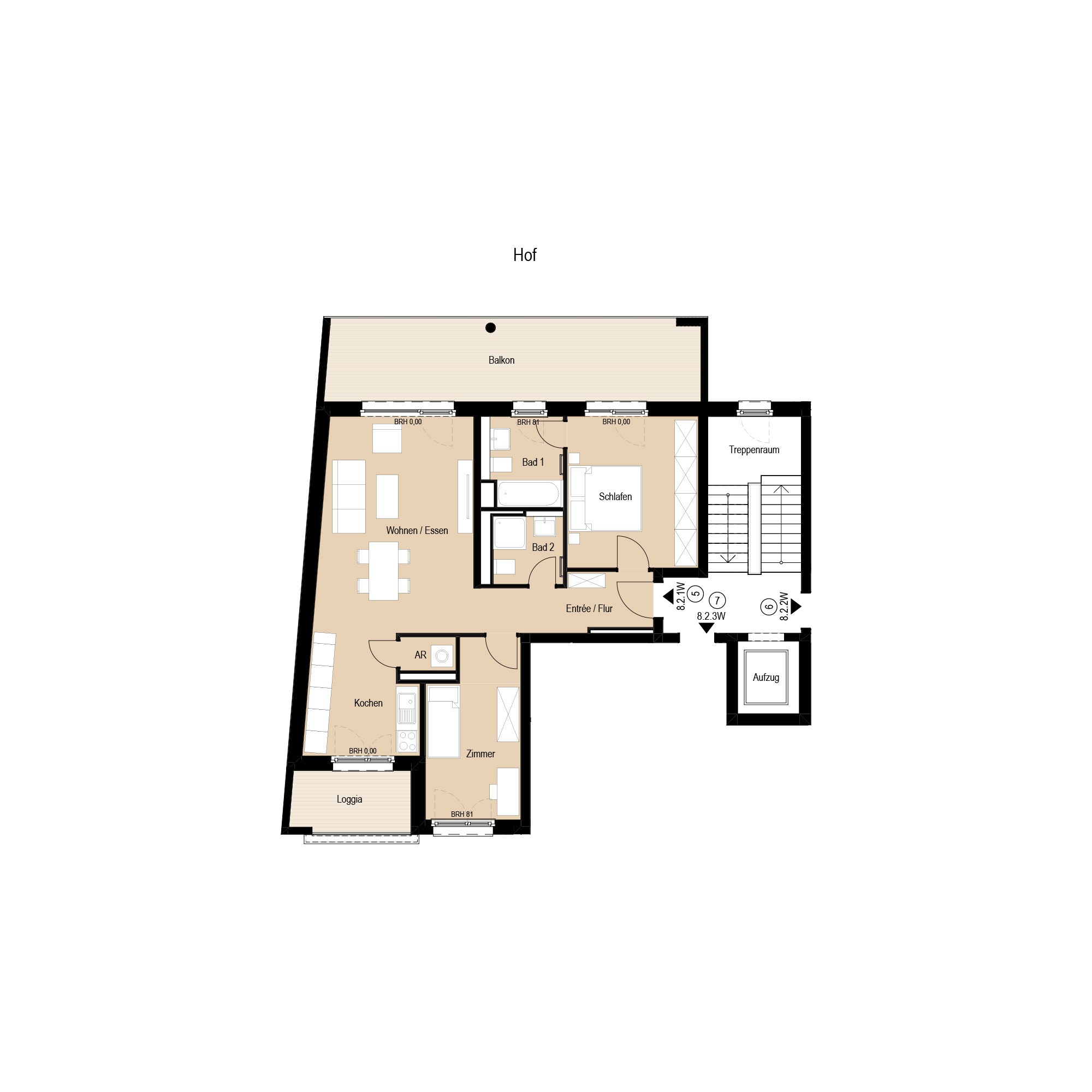 Detail Split Level Wohnung Nomer 16