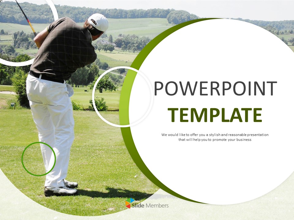 Detail Free Golf Powerpoint Template Nomer 3