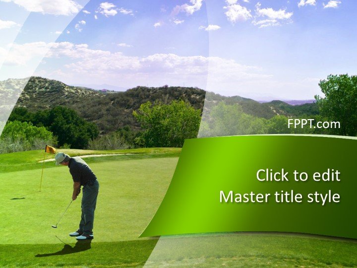 Detail Free Golf Powerpoint Template Nomer 4