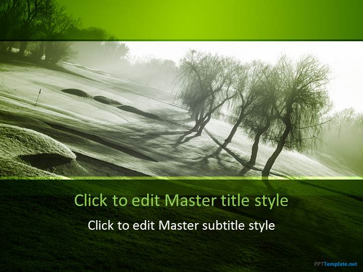 Detail Free Golf Powerpoint Template Nomer 34