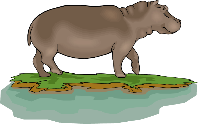 Detail Free Hippo Clipart Nomer 24