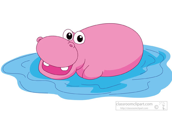 Detail Free Hippo Clipart Nomer 34