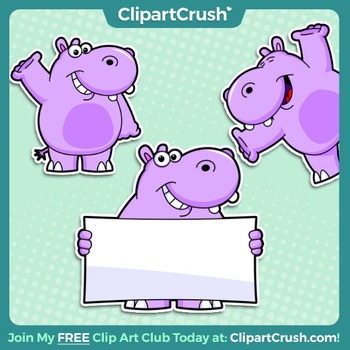 Detail Free Hippo Clipart Nomer 44