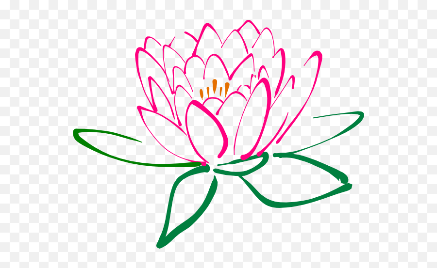 Detail Free Lotus Flower Clip Art Nomer 19