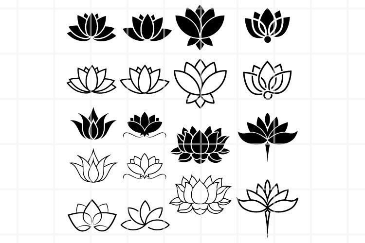 Detail Free Lotus Flower Clip Art Nomer 39