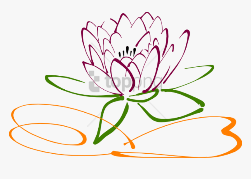 Detail Free Lotus Flower Clip Art Nomer 42