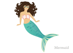 Detail Free Mermaid Clipart Nomer 24