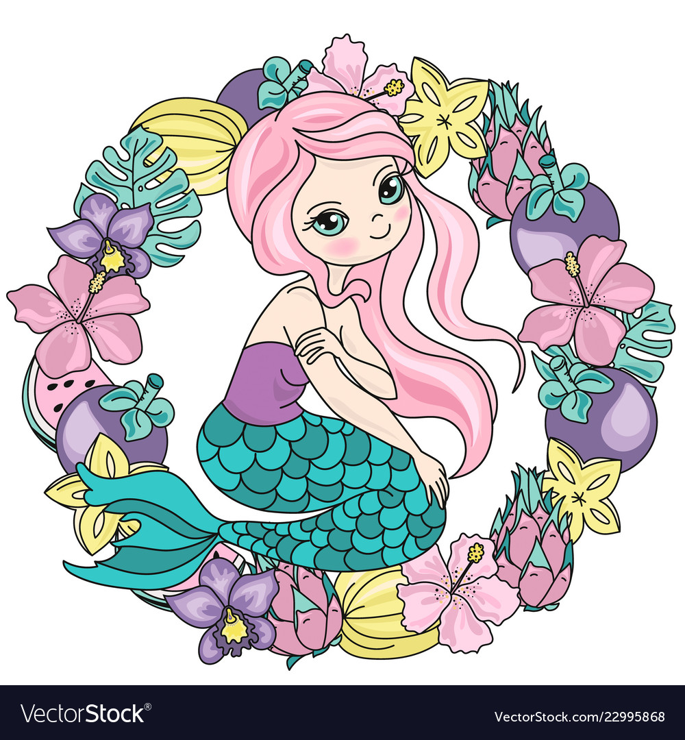 Detail Free Mermaid Clipart Nomer 28