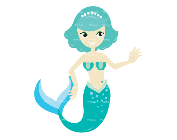 Detail Free Mermaid Clipart Nomer 30