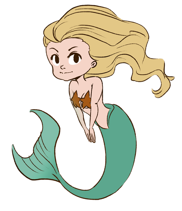 Detail Free Mermaid Clipart Nomer 36