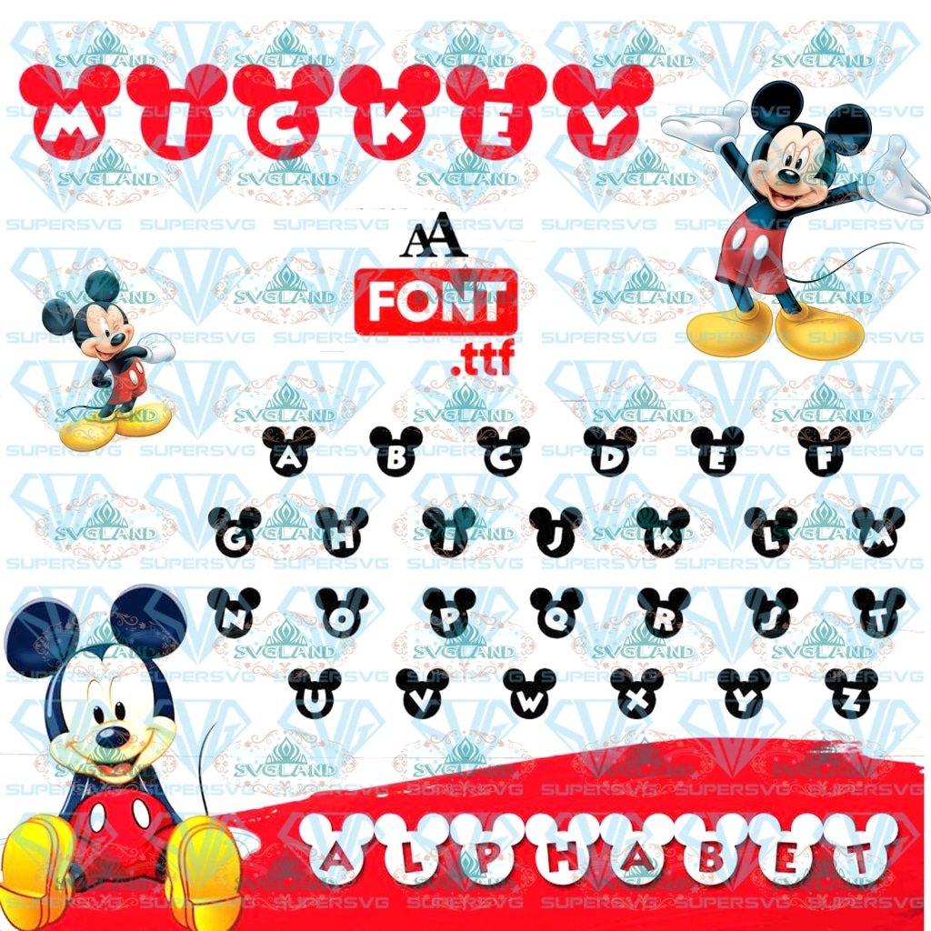 Detail Free Mickey Font Nomer 21