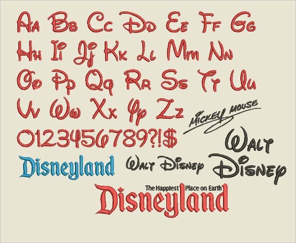 Detail Free Mickey Font Nomer 9