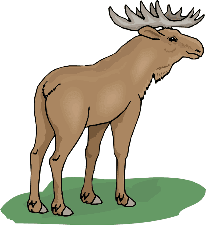 Detail Free Moose Clipart Nomer 18