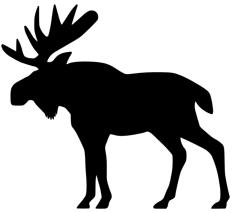 Detail Free Moose Clipart Nomer 3