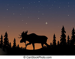 Detail Free Moose Clipart Nomer 30