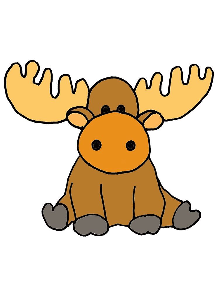 Detail Free Moose Clipart Nomer 33