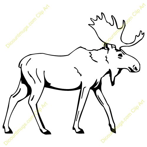 Detail Free Moose Clipart Nomer 45