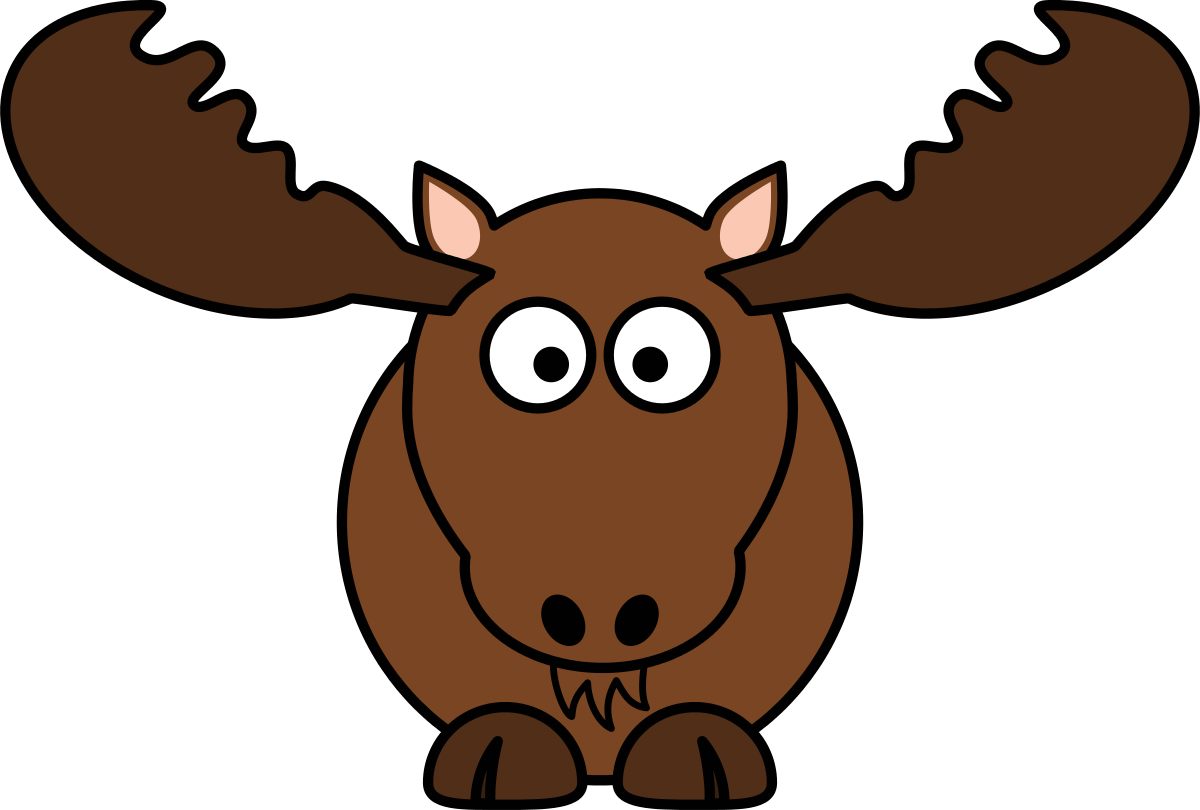 Detail Free Moose Clipart Nomer 5