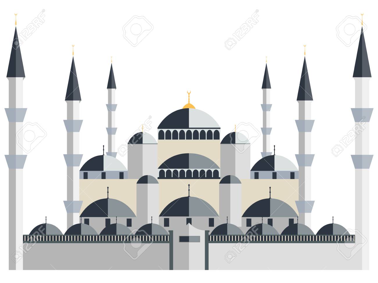 Detail Free Mosque Vector Nomer 43