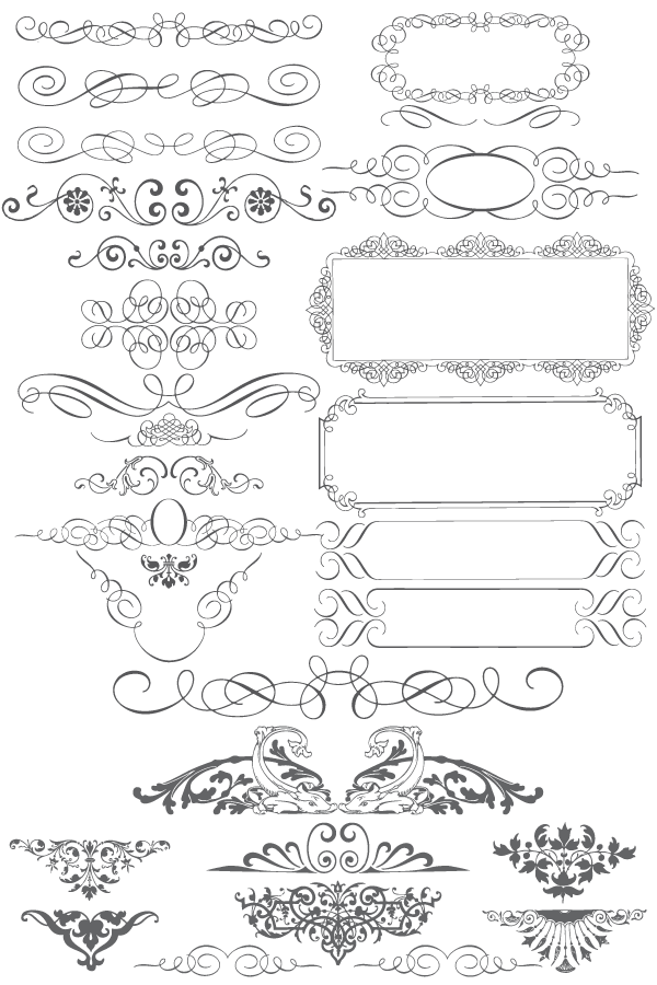 Detail Free Ornament Vector Nomer 37