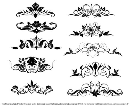 Detail Free Ornament Vector Nomer 49