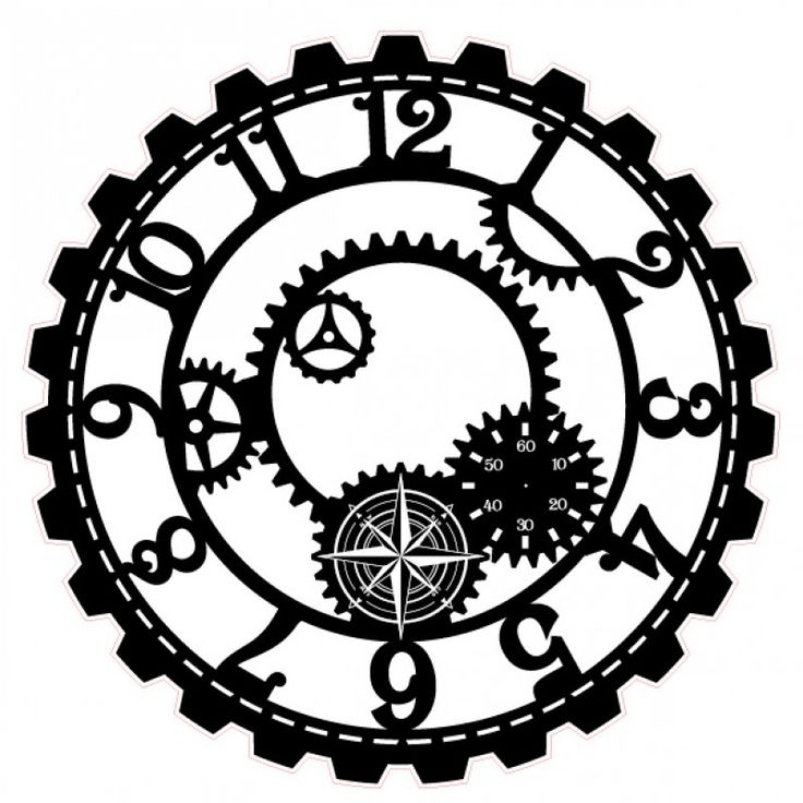 Detail Steampunk Gear Stencil Nomer 14