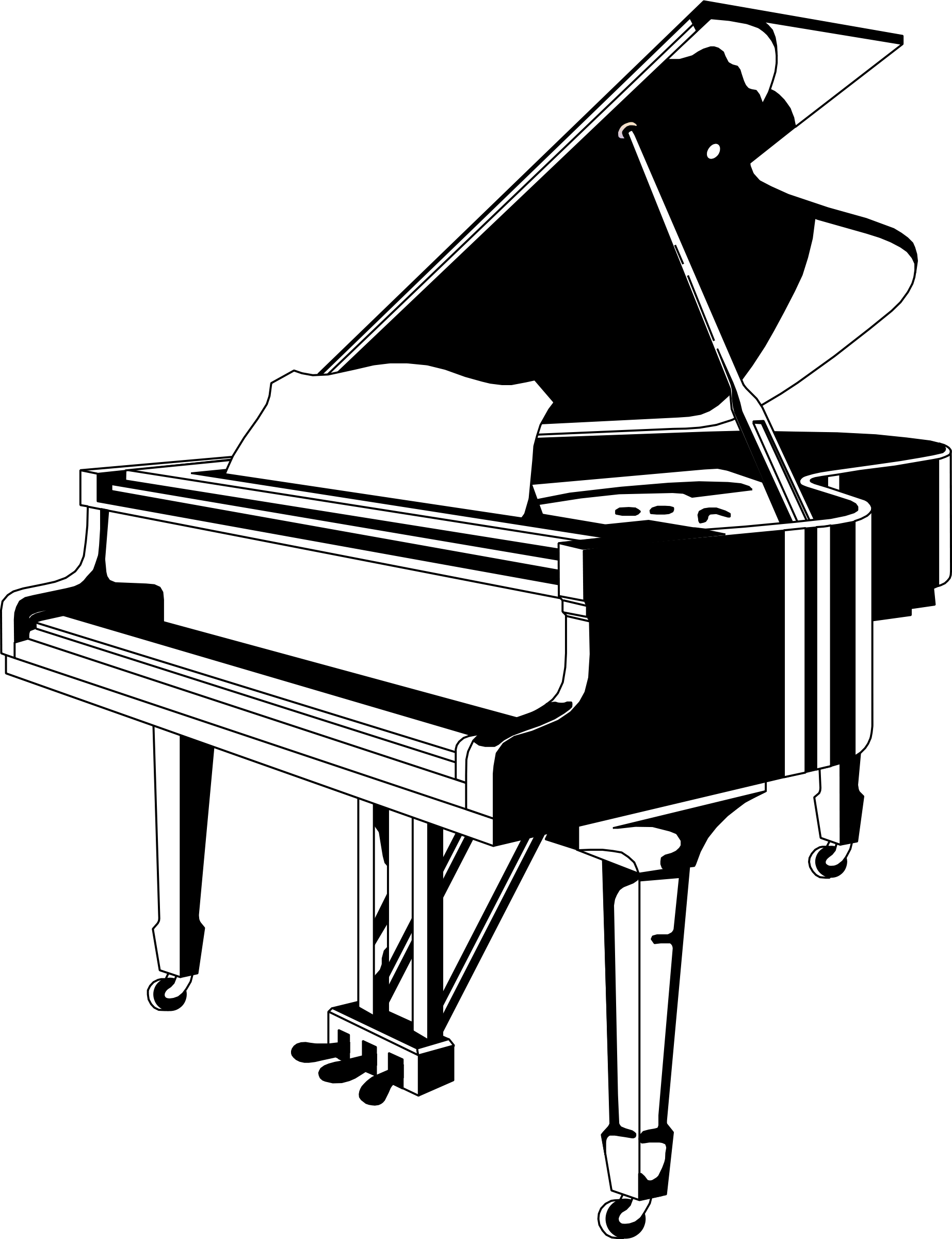 Detail Free Piano Clipart Nomer 11
