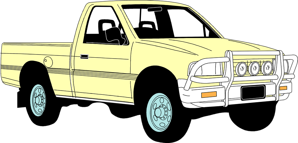 Detail Free Pickup Truck Clipart Nomer 15