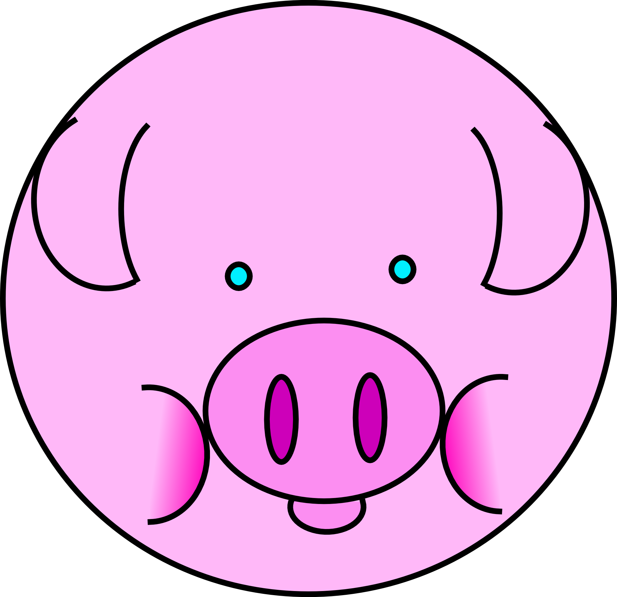 Detail Free Pig Clipart Nomer 31