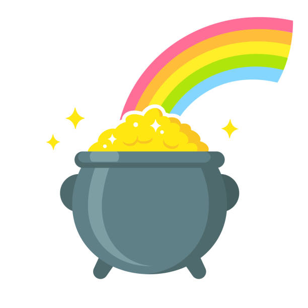 Detail Free Pot Of Gold Clipart Nomer 21